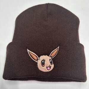 Pokemon Eevee Beanie Embroidered Stocking Hat Unisex Anime Video Gamer Gift